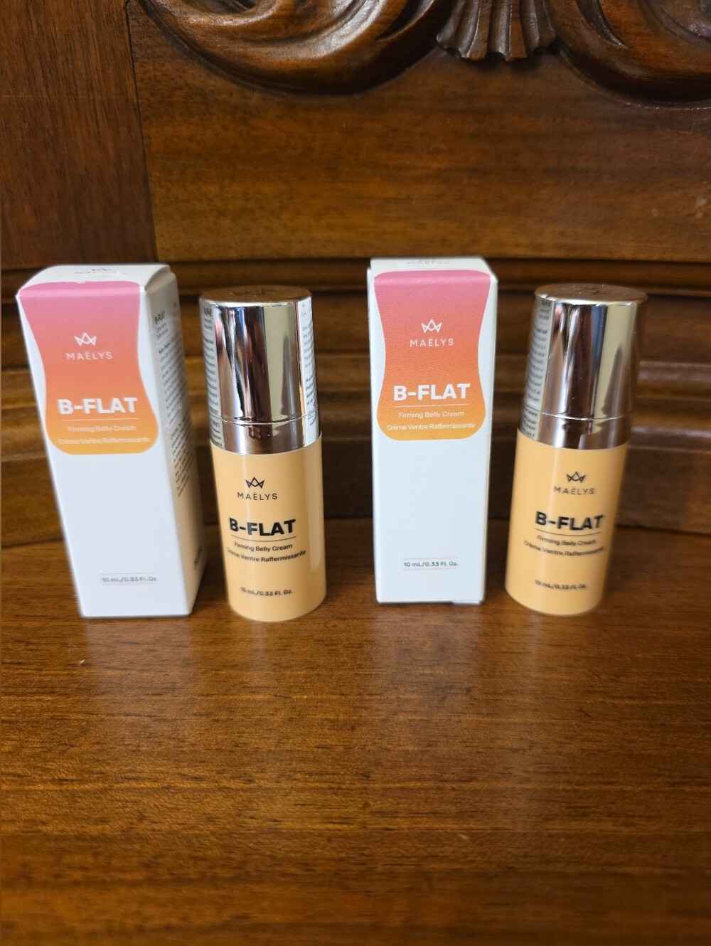 2x Maleys B-Flat Firming Belly Cream, .33oz Each--NIB